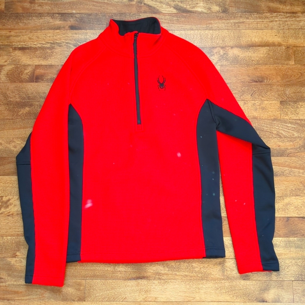 NWOT Spyder Mens Outbound Small 1/4 Zip Red